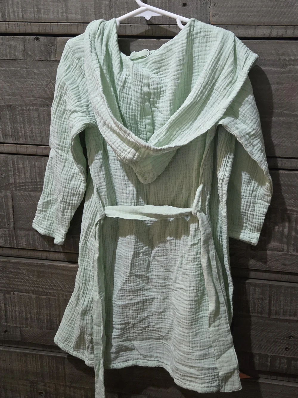 TADO Muslin Organic Cotton Hooded Bathrobe Kids Size M 4-6 Years Mint Green